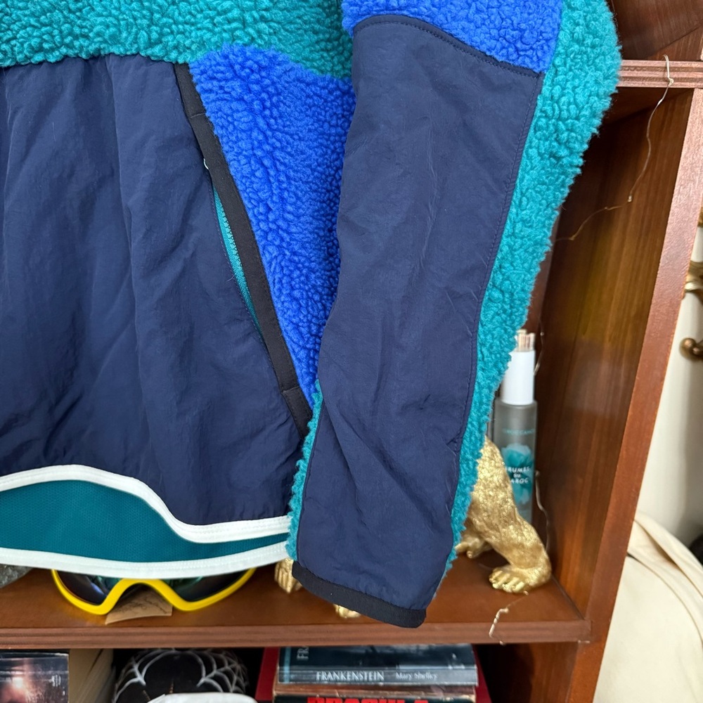 Nike - Sherpa Half-Zip Sportswear Hoodie - Blue/Green - Women’s Small - Picture 5 of 8